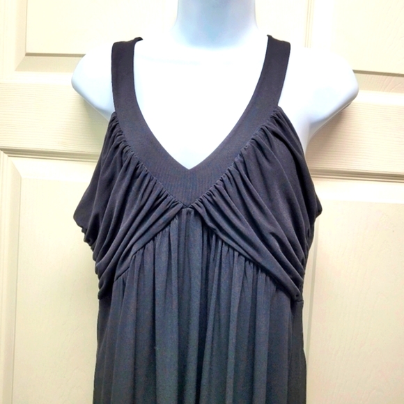 Calvin Klein Ruched V-neck Halter Dress - Picture 2 of 6